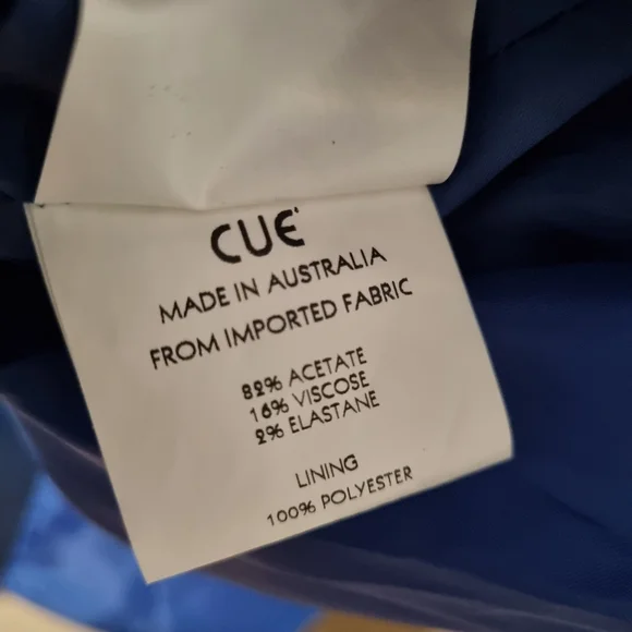 Cue Size 6 Teal Satin Cocktail Party Pencil Dress - Picture 6 of 7